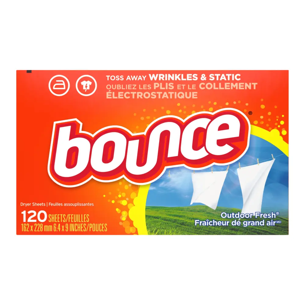 Giấy Thơm Quần Áo, Dryer Sheets, Outdoor Fresh, 120 Tờ (16 x 22cm) - BOUNCE