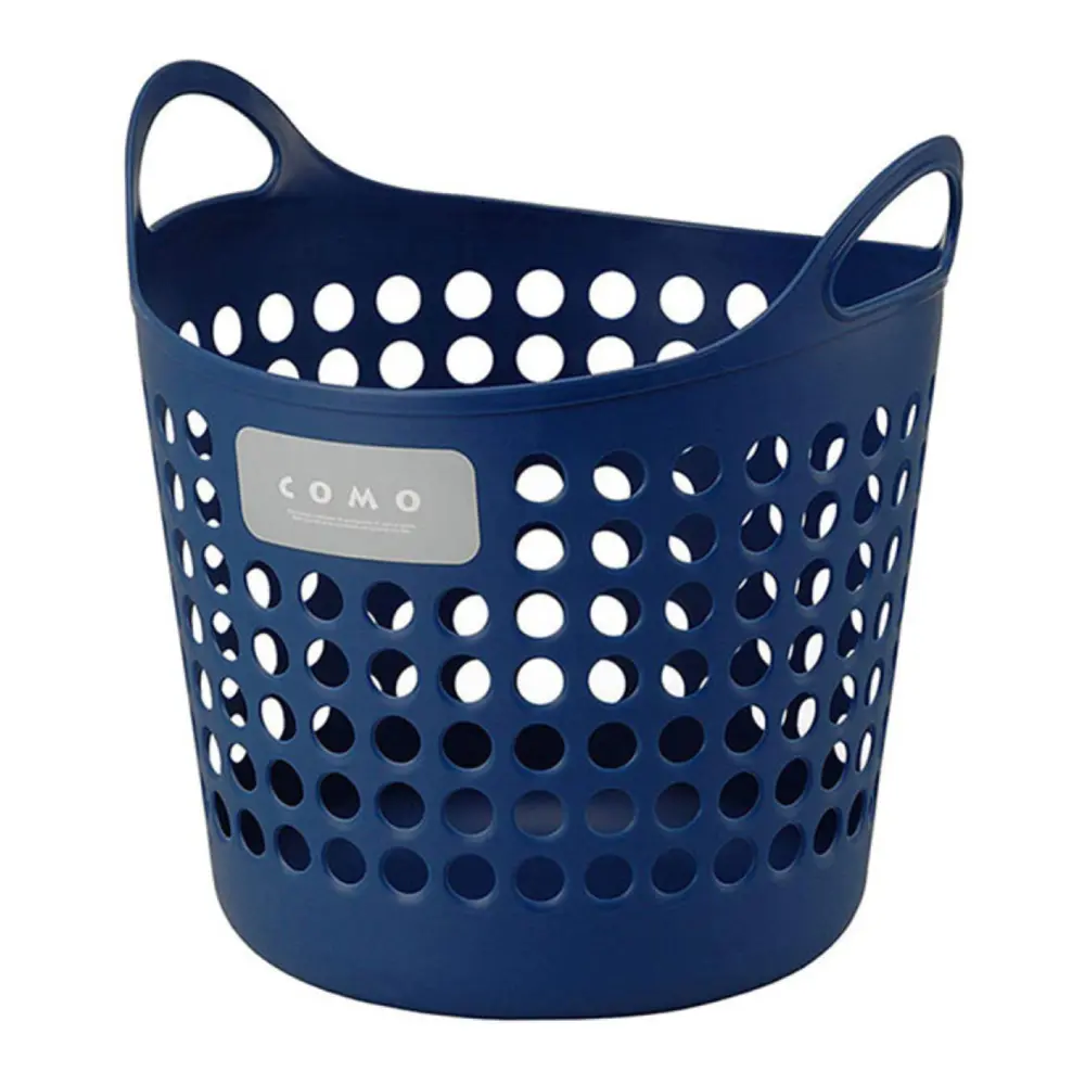 Giỏ Nhựa Đựng Vật Dụng Size L, Xanh Navy, Laundry Basket (39 x 38 x 41.5cm) - COMO