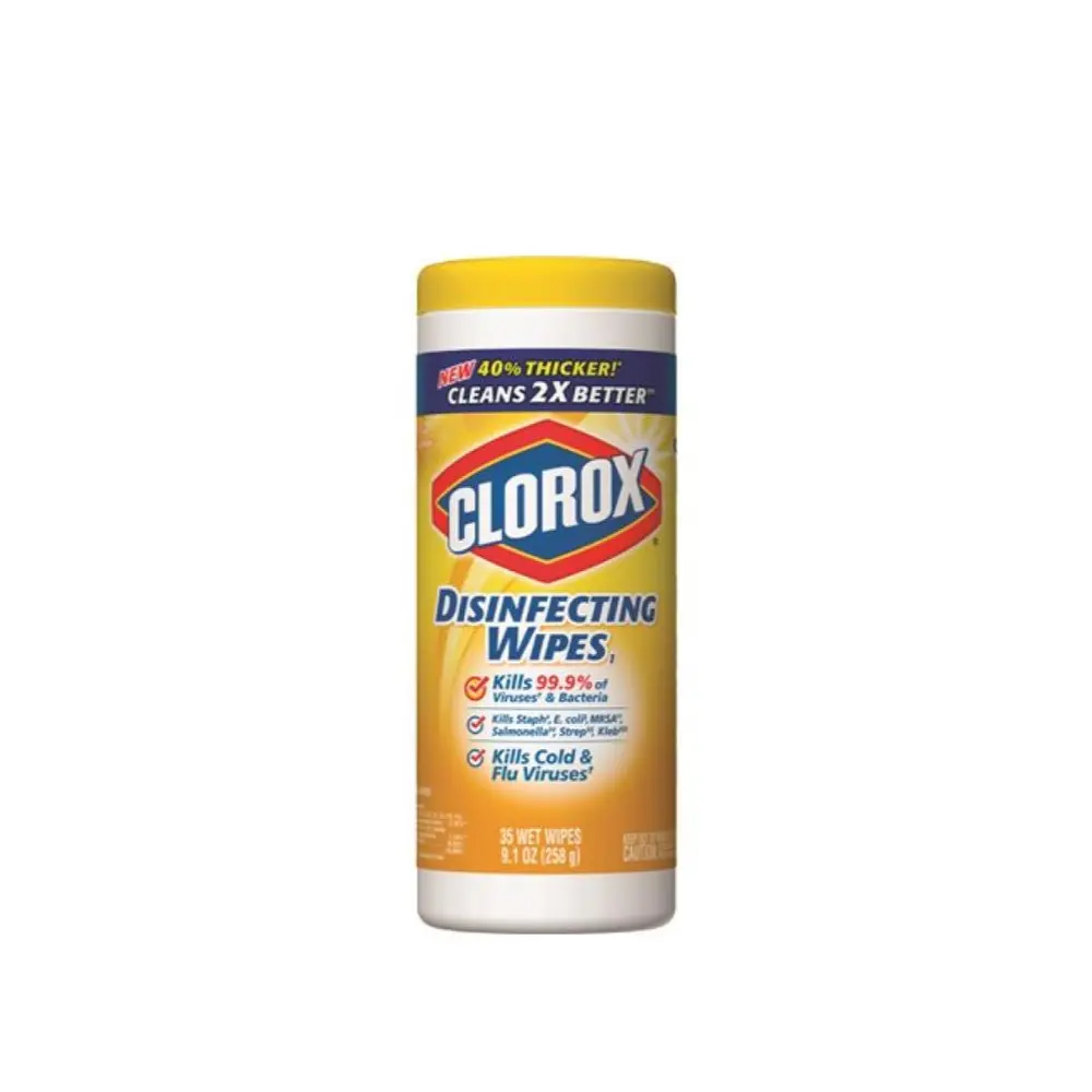 Khăn Lau Diệt Khuẩn, Disinfecting Wipes, Crisp Lemon, 35 Tờ, 7.7 oz (219g) - CLOROX