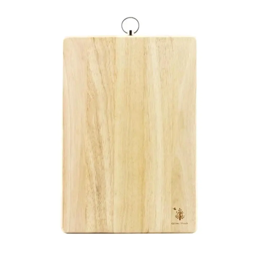 Thớt Gỗ Chữ Nhật Khoen Xoay, Rectangular Wooden Chopping Board with Hook (29 x 20 x 1.5cm) - GO DUC THANH