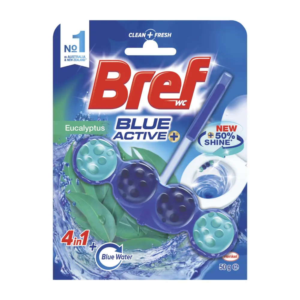 Viên Khử Mùi Toilet Hương Khuynh Diệp, Air Freshener, Blue Active +, Eucalyptus (50g) - BREF