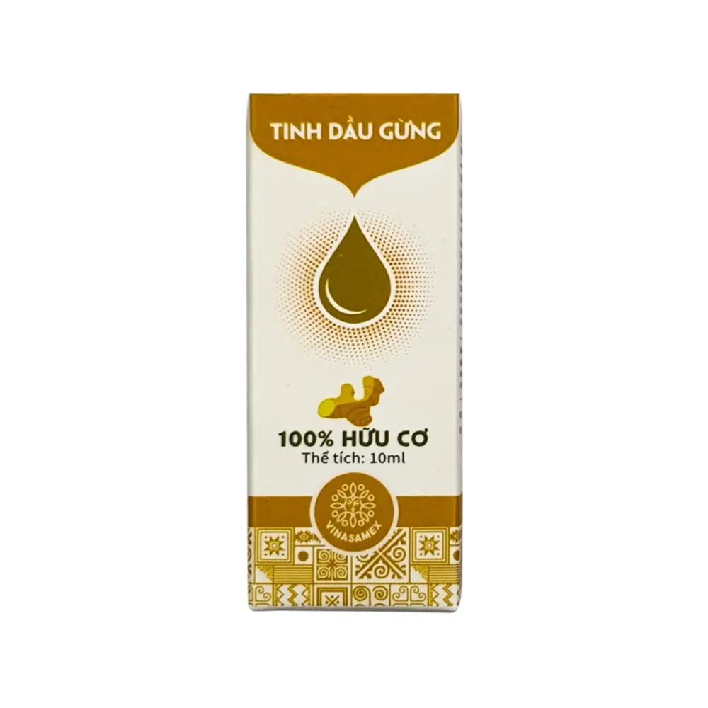 Tinh Dầu Gừng 100% Hữu Cơ, Organic Ginger Essential Oil (10ml) - VINASAMEX