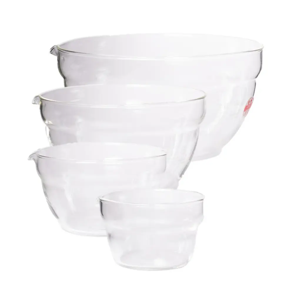 Bộ Tô Thủy Tinh Chịu Nhiệt Cao Cấp, Heat Resistant Glass Bowl Set, Bộ 4 Cái (100ml, 200ml, 400ml, 800ml) - HARIO
