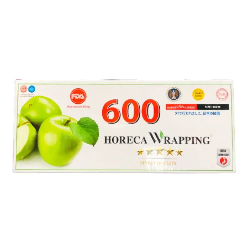 Màng Bọc Thực Phẩm 600, Humancare Wrap, Suitable for Microwave (30cm x 500m) - HORECA WRAPPING
