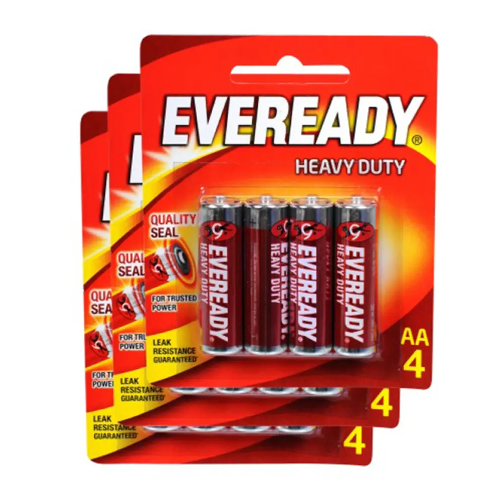 Pin AA, Heavy Duty AA Battery, 1015 BP4, 1.5V, 4 Cục - EVEREADY