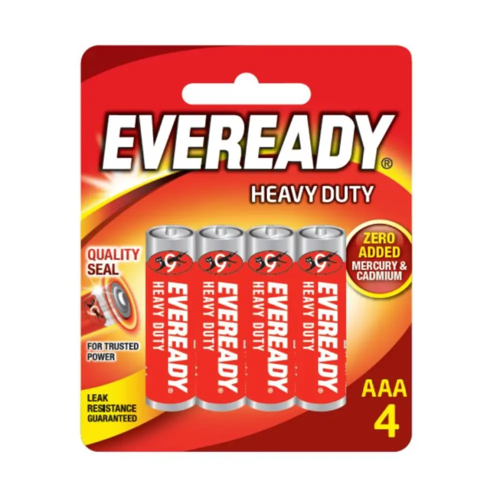 Pin AAA, Heavy Duty AAA Battery, 1012 BP4, 1.5V, 4 Cục - EVEREADY