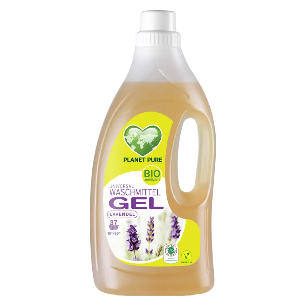 Nước Giặt Hương Oải Hương Hữu Cơ, Bio Laundry Detergent Gel, Lavender, 37 Lần Giặt (1.5L) - PLANET PURE