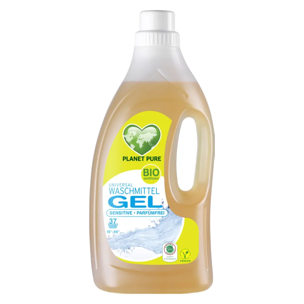 Nước Giặt Hữu Cơ Không Mùi Dịu Nhẹ, Bio Laundry Detergent Gel, Sensitive, 37 Lần Giặt (1.5L) - PLANET PURE