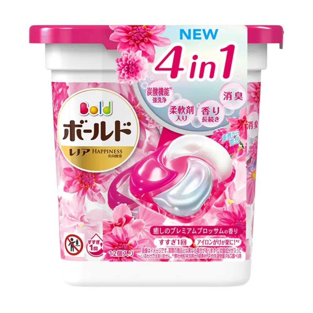 Viên Giặt Xả Hoa Hồng, 4 in 1 Laundry Detergent Pods, Pink Flowers, 12 Viên (227g) - P & G