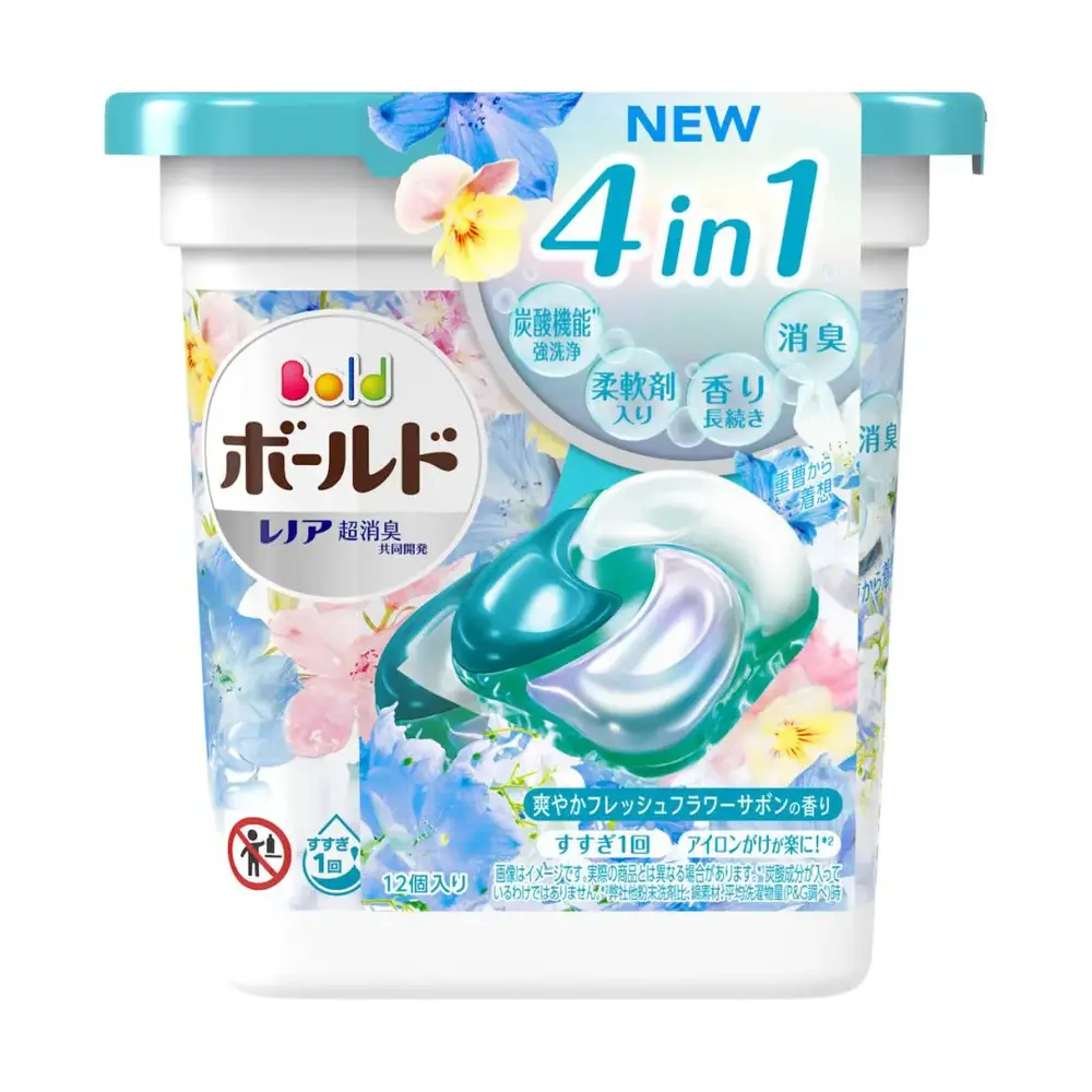 Viên Giặt Xả Hoa Xanh Ngọc, 4 in 1 Laundry Detergent Pods, Blue Flowers, 12 Viên (227g) - P & G