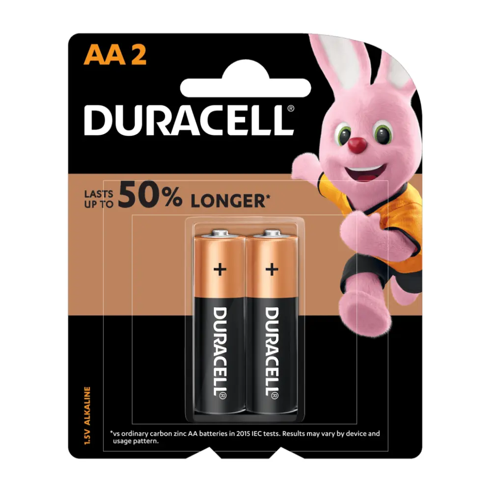Pin AA, 50% Longer Lasting AA Battery, 1.5V Alkaline, 2 Viên - DURACELL