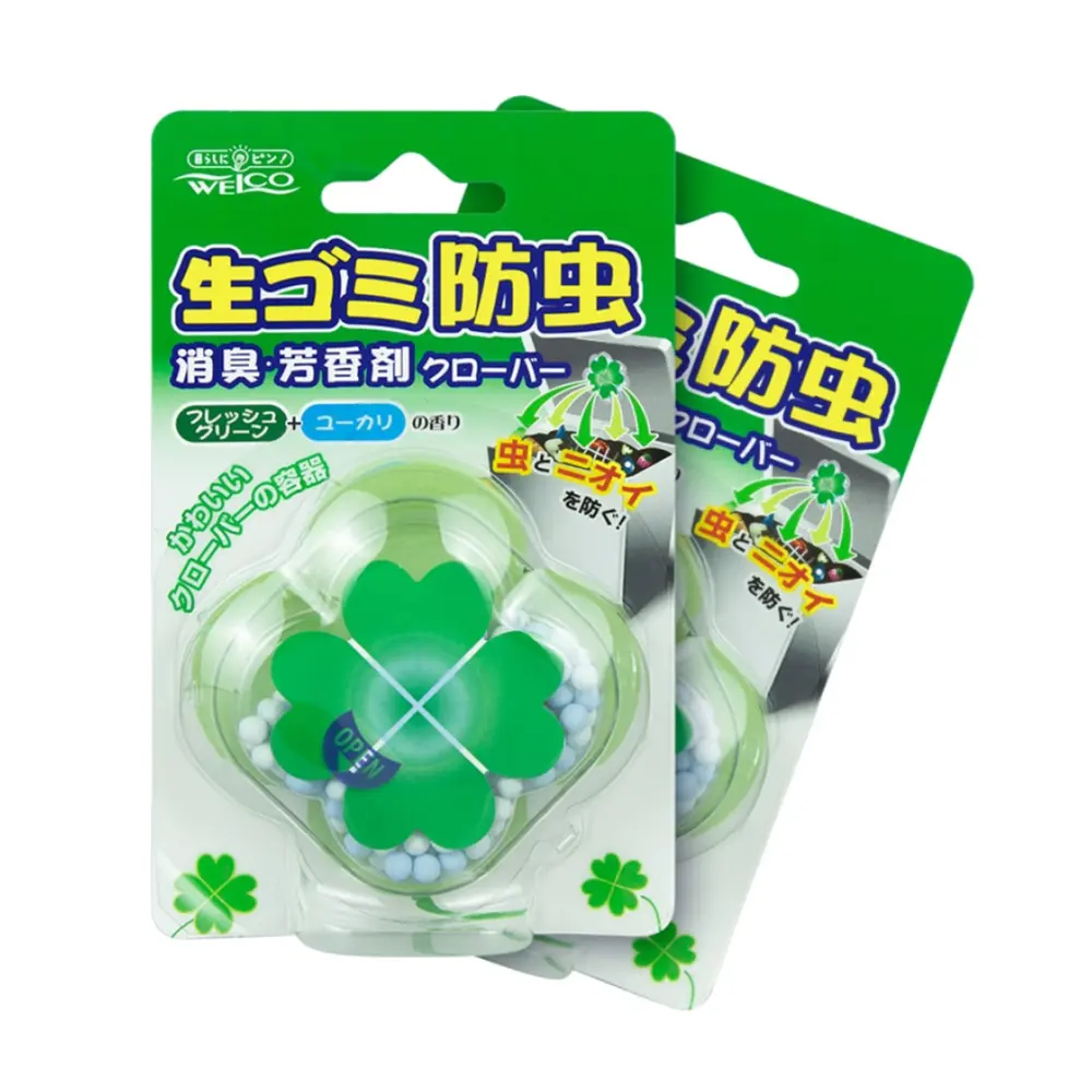 Hạt Thơm Khử Mùi Thùng Rác Hương Cỏ Ba Lá, Bin Air Freshener, Green (7g) - WELCO