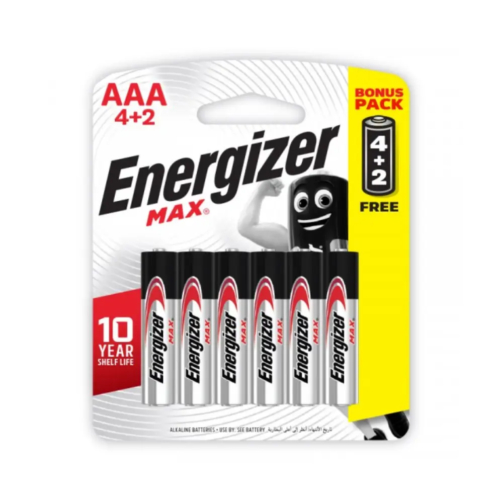 Pin AAA, Max, AAA Battery 1.5V, Bonus Pack, 6 Cục - ENERGIZER