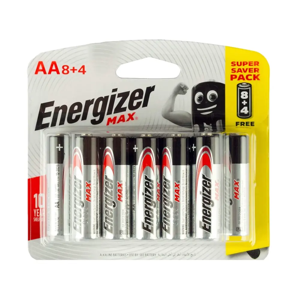 Pin AA, Max, AA Battery 1.5V, Super Saver Pack, 12 Cục - ENERGIZER
