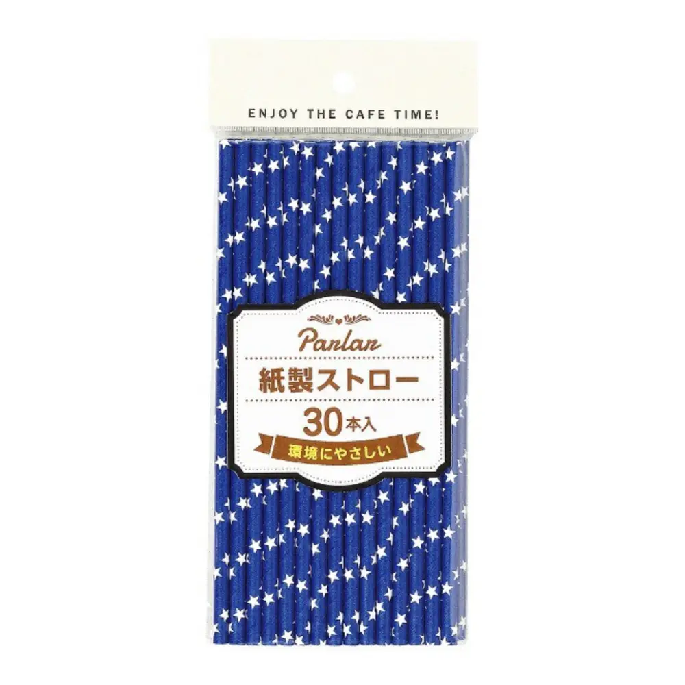 Ống Hút Giấy Hình Ngôi Sao, Decorative Paper Straws, 30 Cái (6 x 197mm) - PARLON