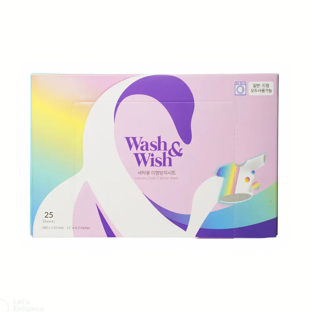 Vải Hút Chống Lem Màu Quần Áo, Laundry Color Catcher Sheet, 25 Tờ (280 x 110mm) - WASH & WISH