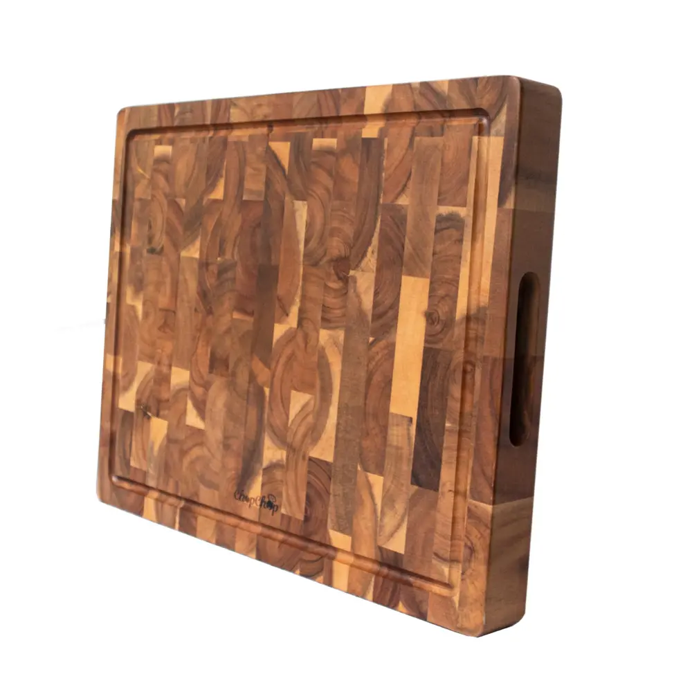 Thớt Gỗ Tràm Sớ Lật Cao Cấp Nhỏ, ChopChop, Rectangular Acacia Wood Chopping Board (38 x 26 x 3cm) - GO DUC THANH