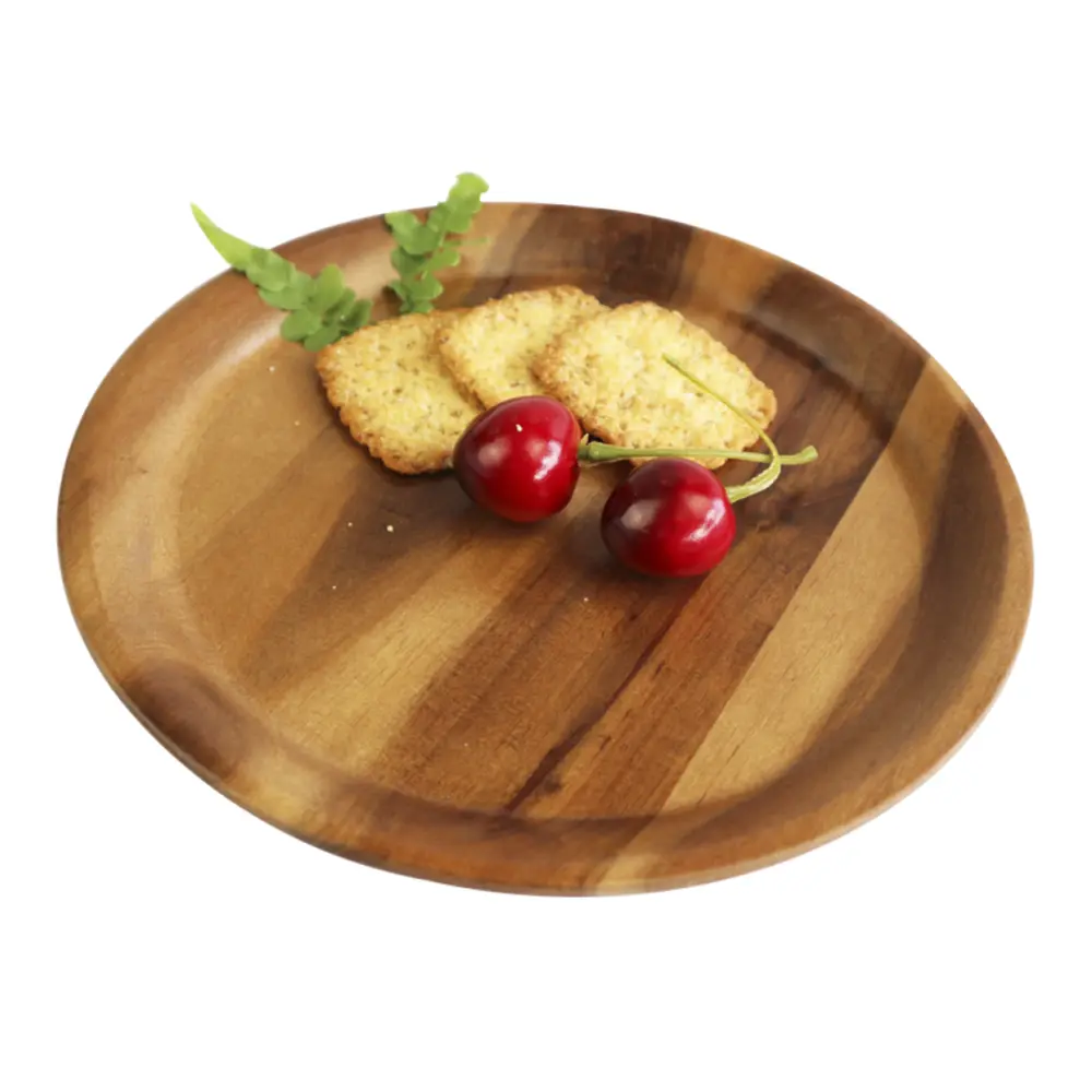Đĩa Tròn Gỗ Tràm Cao Cấp Lớn, ChopChop, Wooden Plate (22.5 x 2cm) - GO DUC THANH