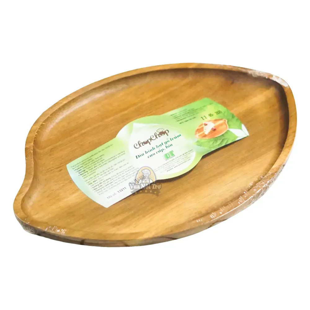 Đĩa Hình Hạt Gỗ Tràm Cao Cấp Lớn, ChopChop, Wooden Plate (26.3 x 18.5 x 1.5cm) - GO DUC THANH