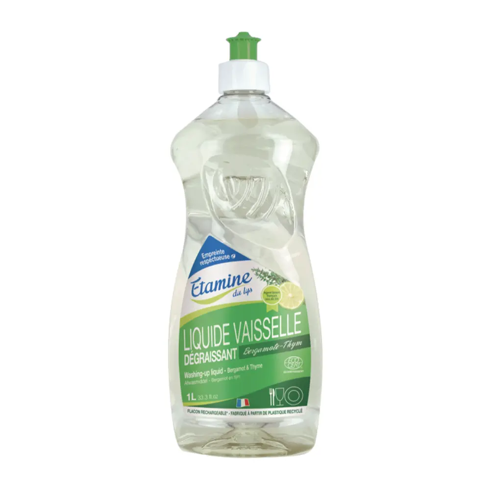 Nước Rửa Chén & Rửa Tay Hữu Cơ Cho Da Nhạy Cảm, High-Tolerance Washing-Up Liquid & Hand Wash, 33.3 fl oz (1L) - ETAMINE DU LYS