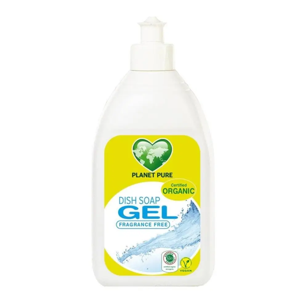 Nước Rửa Chén Bát Hữu Cơ Không Mùi, Organic Dish Soap Gel, Fragrance Free (500ml) - PLANET PURE