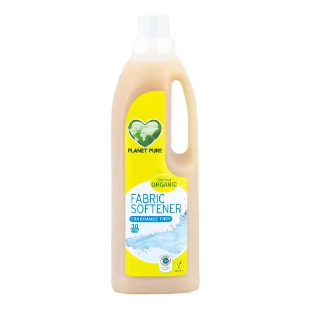 Nước Xả Vải Hữu Cơ Không Mùi Dịu Nhẹ, Organic Hypoallergenic Fabric Softener, 30 Lần Giặt (1L) - PLANET PURE
