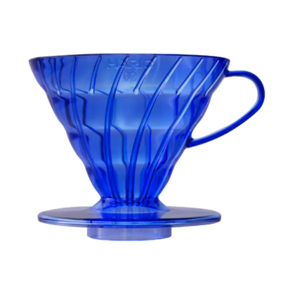 Phễu Pha Cà Phê Xanh Cobalt, Juicee V60 Dripper, VD-02-TCB-A (12.2 x 12.5 x 11cm) - HARIO