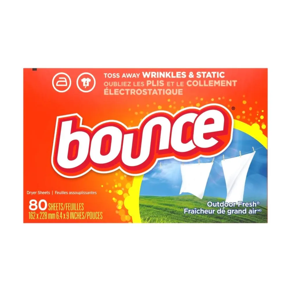 Giấy Thơm Quần Áo Dùng Cho Máy Sấy, Dryer Sheets, Outdoor Fresh, 80 Tờ (162 x 228mm) - BOUNCE