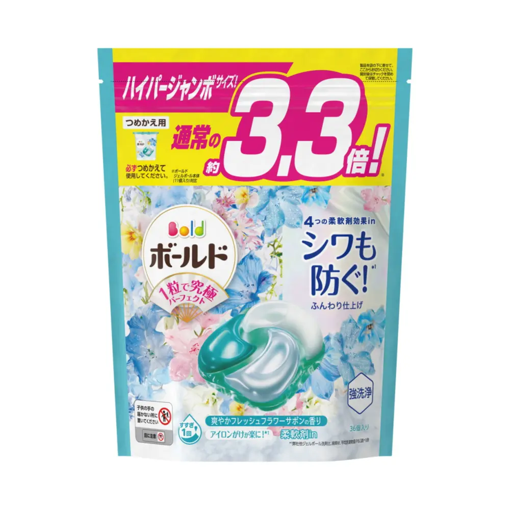 Viên Giặt Xả Hoa Xanh Ngọc 4D, Laundry Detergent Pods, Blue Flowers, 36 Viên (690g) - P & G