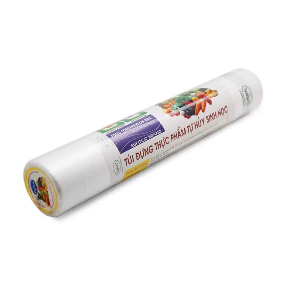 Túi Đựng Thực Phẩm Tự Phân Hủy Sinh Học, Biodegradable Food Conservation Bag, 100 Túi (24 x 32cm) - EUFOOD