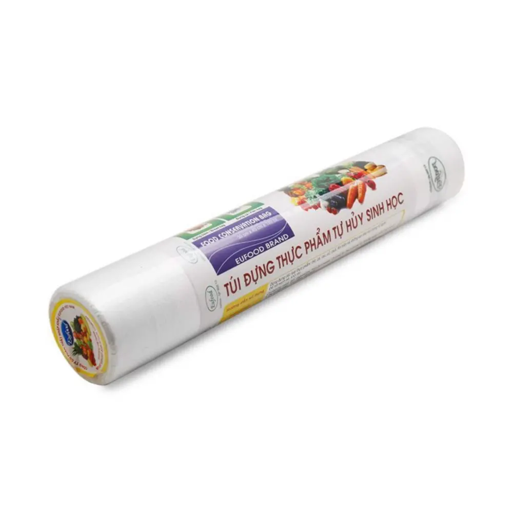 Túi Đựng Thực Phẩm Tự Phân Hủy Sinh Học, Biodegradable Food Conservation Bag, 150 Túi (15 x 25cm) - EUFOOD