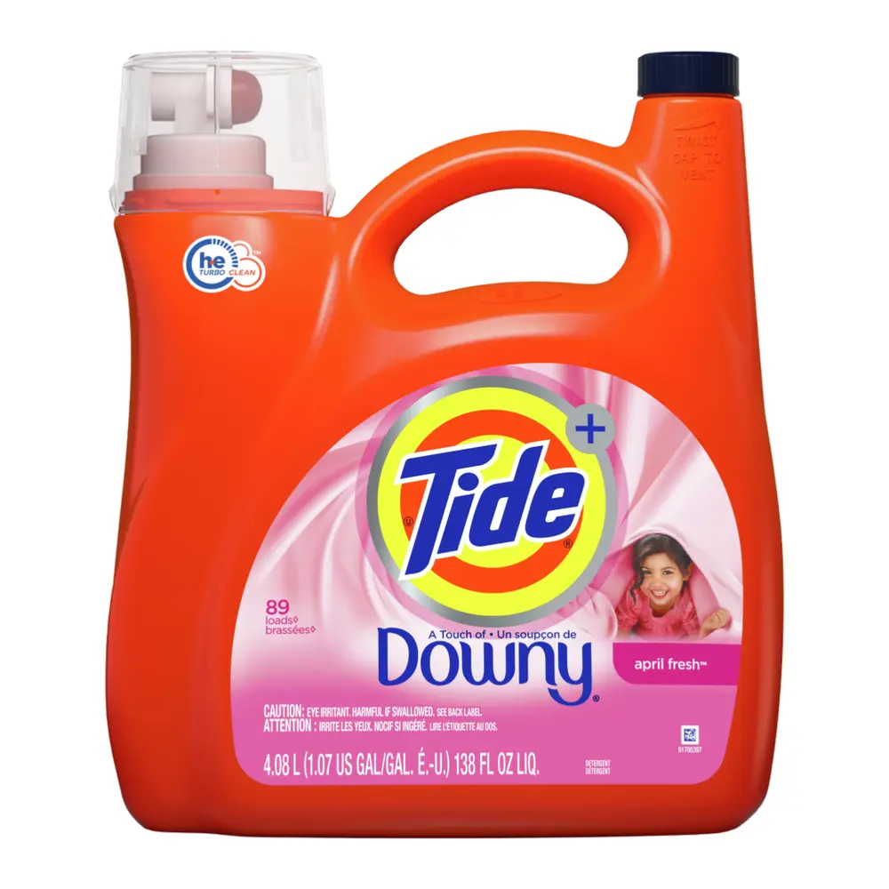 Nước Giặt Kết Hợp Hương Downy, Liquid Laundry Detergent, April Fresh, 89 Lần Giặt, 138 fl oz (4.08L) - TIDE