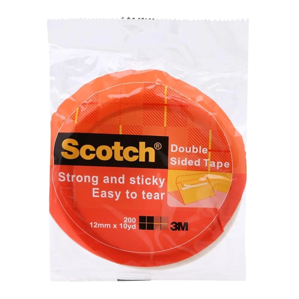 Băng Keo 2 Mặt, Scotch, Double Sided Tape 200, Strong & Sticky (12mm x 10yd) - 3M