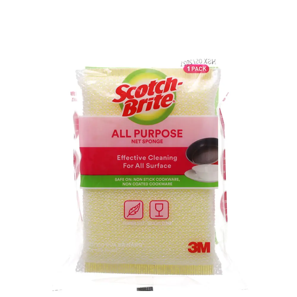 Lưới Cọ Rửa Đa Năng, Scotch-Brite, All Purpose Net Sponge, 1 Pack (75 x 125mm) - 3M