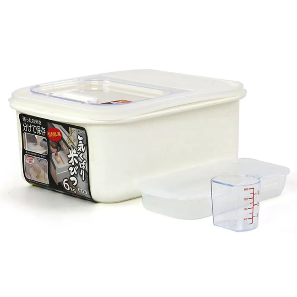 Thùng Đựng Gạo & Ca Đong, Rice Storage Box with Measuring Cup (6kg) - INOMATA