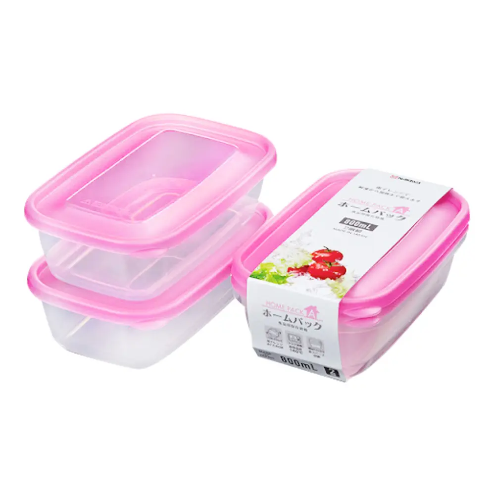 Bộ Hộp Nhựa Đựng Thực Phẩm, Food Storage Container Set, 2 Cái, 800ml (20.4 x 12.7 x 5.8cm) - NAKAYA