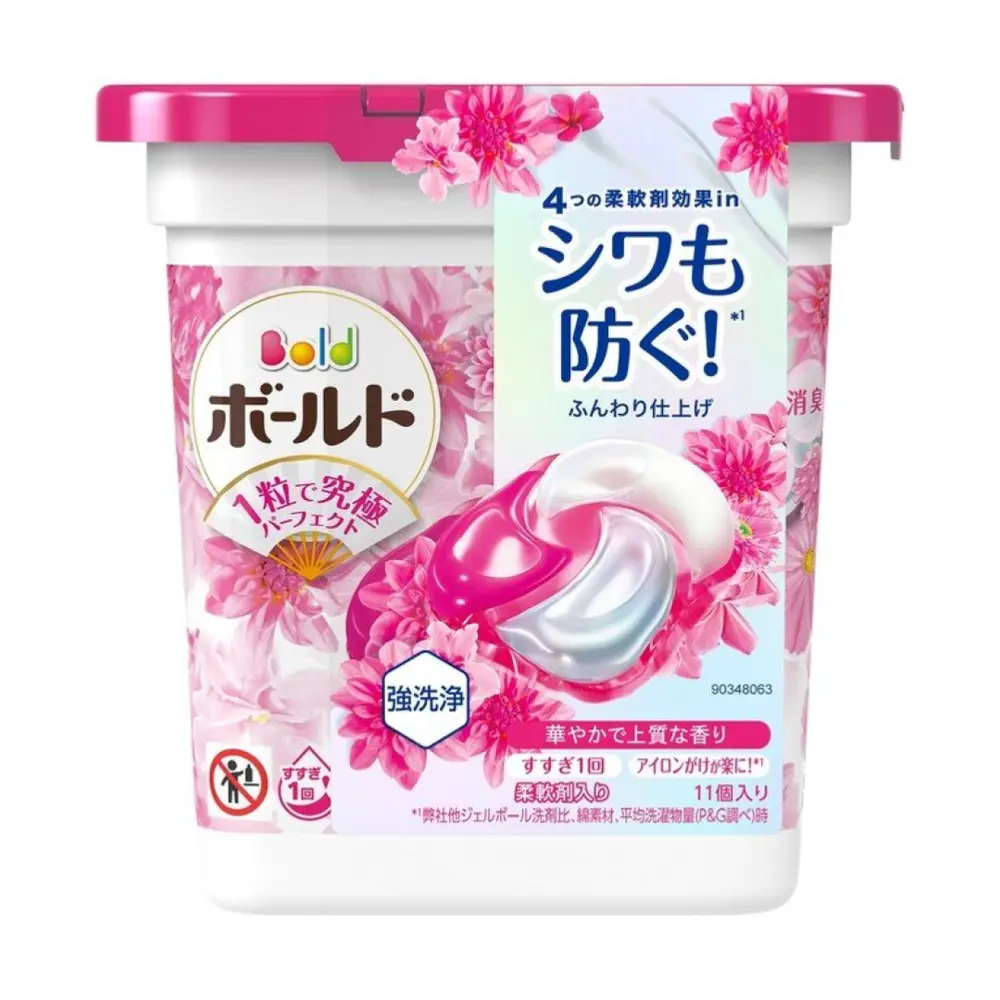 Viên Giặt Xả Hoa Hồng, 4 in 1 Laundry Detergent Pods, Pink Flowers, 11 Viên (200g) - P & G