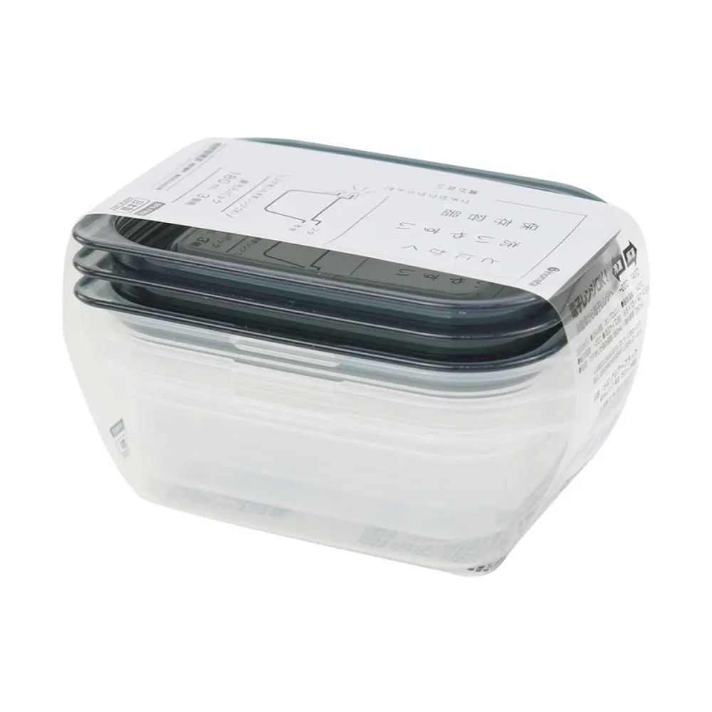 Hộp Nhựa Đựng Thực Phẩm, Plastic Food Container, 3 Cái (180ml) - INOMATA