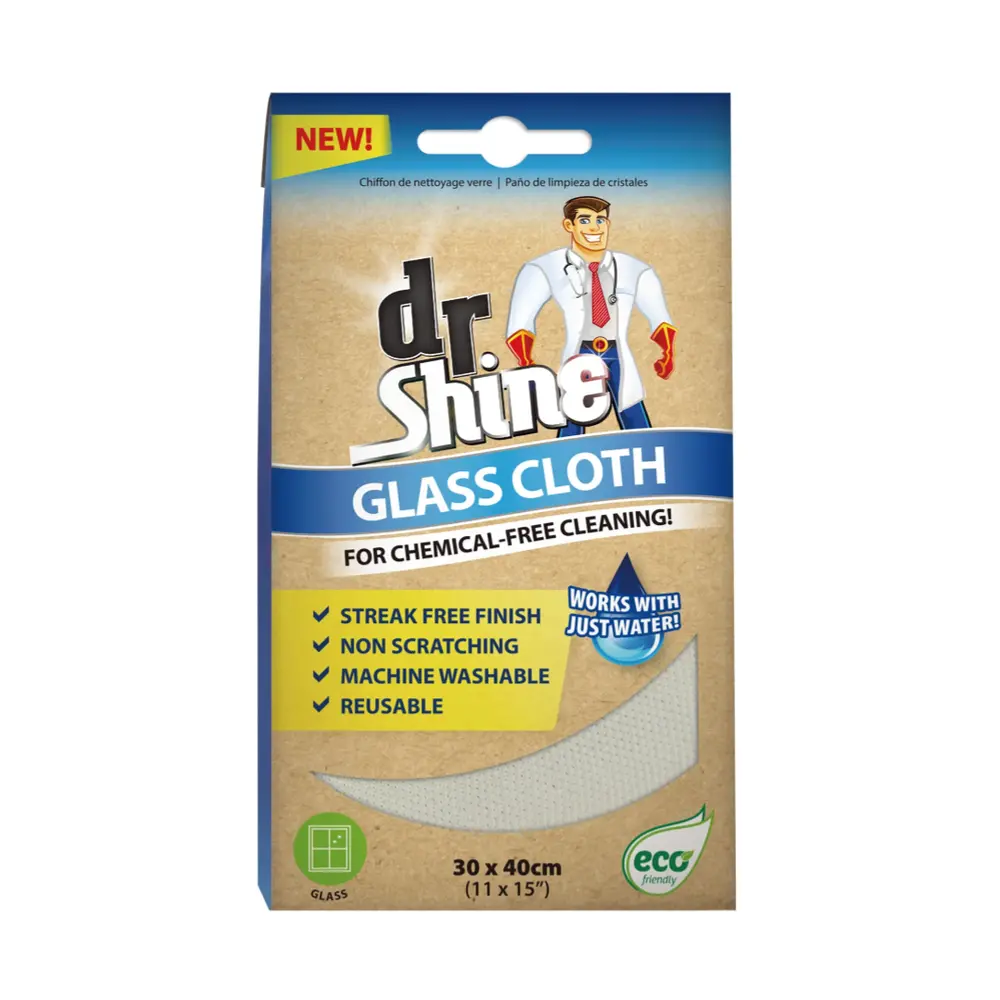 Khăn Lau Kính, Eco Friendly Glass Cleaning Cloth (30 x 40cm) - DR SHINE