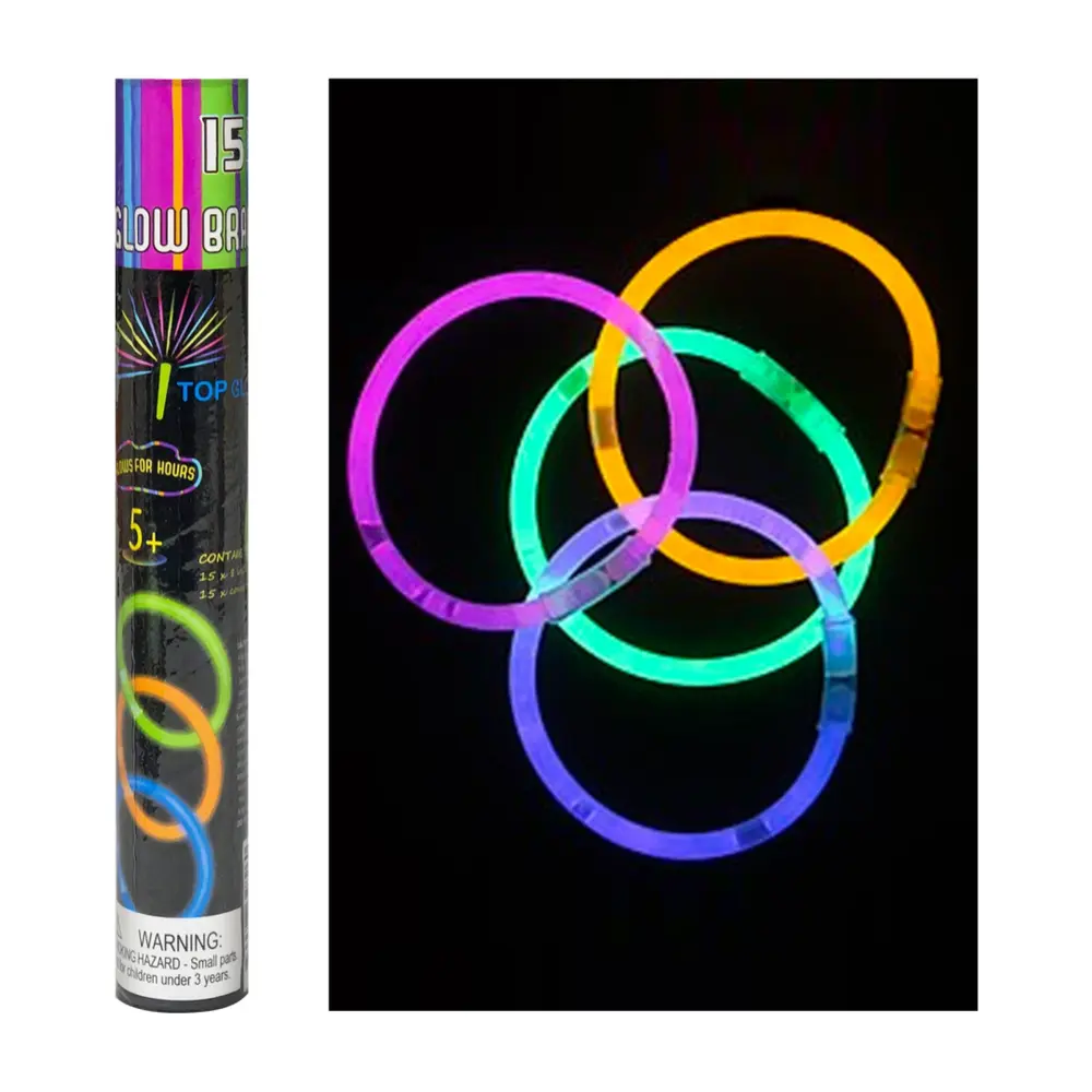 Vòng Phát Sáng Nhiều Màu, Glow Bracelets, 15 Cái (20.3cm) - UNCLE BILLS