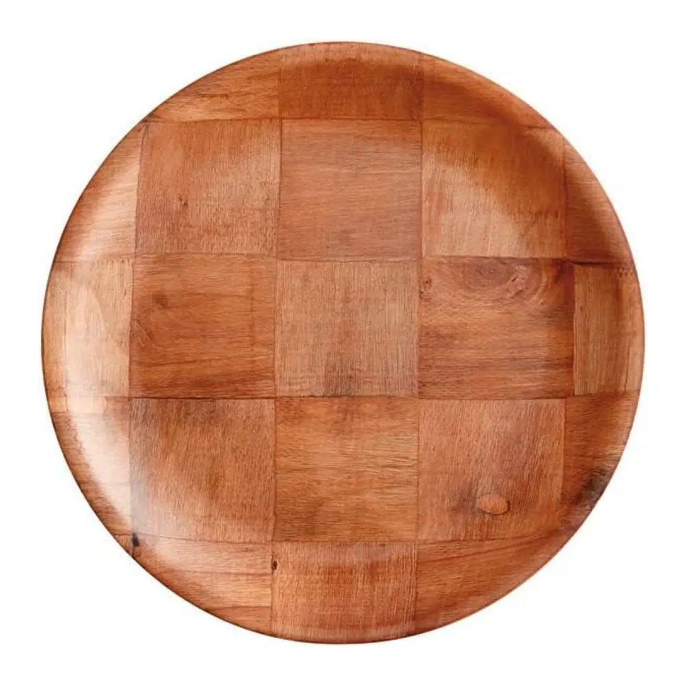 Dĩa Gỗ Đựng Thức Ăn, Snack / Salad Plate (20cm) - UNCLE BILLS