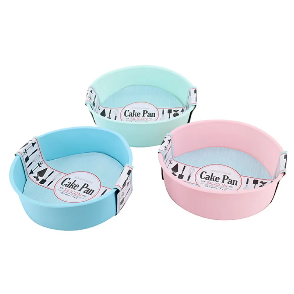 Khay Nướng Bánh Tròn Bằng Silicon, Non-Stick Silicon Cake Pan, BPA Free (18 x 6cm) - UNCLE BILLS
