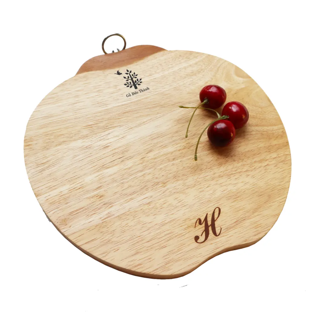 Thớt Cà Chua, Tomato Shaped Wooden Chopping Board (24 x 23 x 1.5cm) - GO DUC THANH