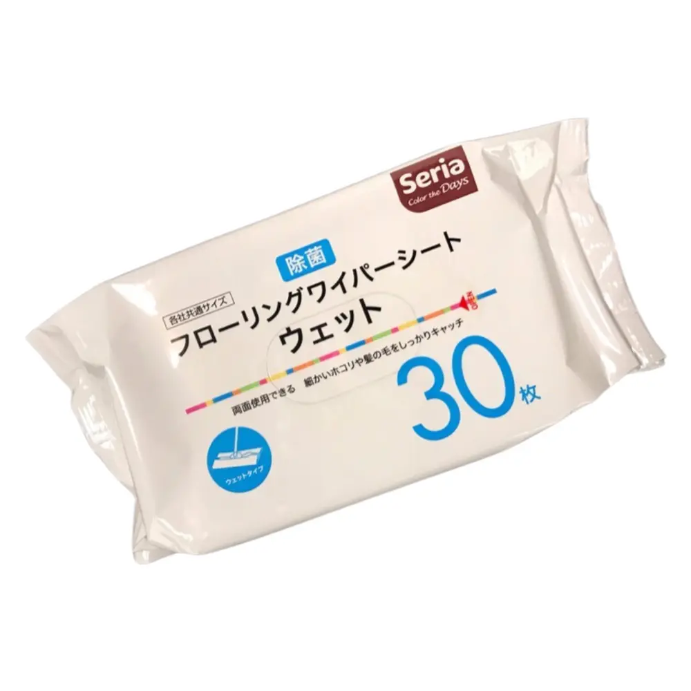 Khăn Giấy Ướt Lau Sàn, Floor Mop Wet Wipes, 30 Tờ (20 x 30cm) - SERIA