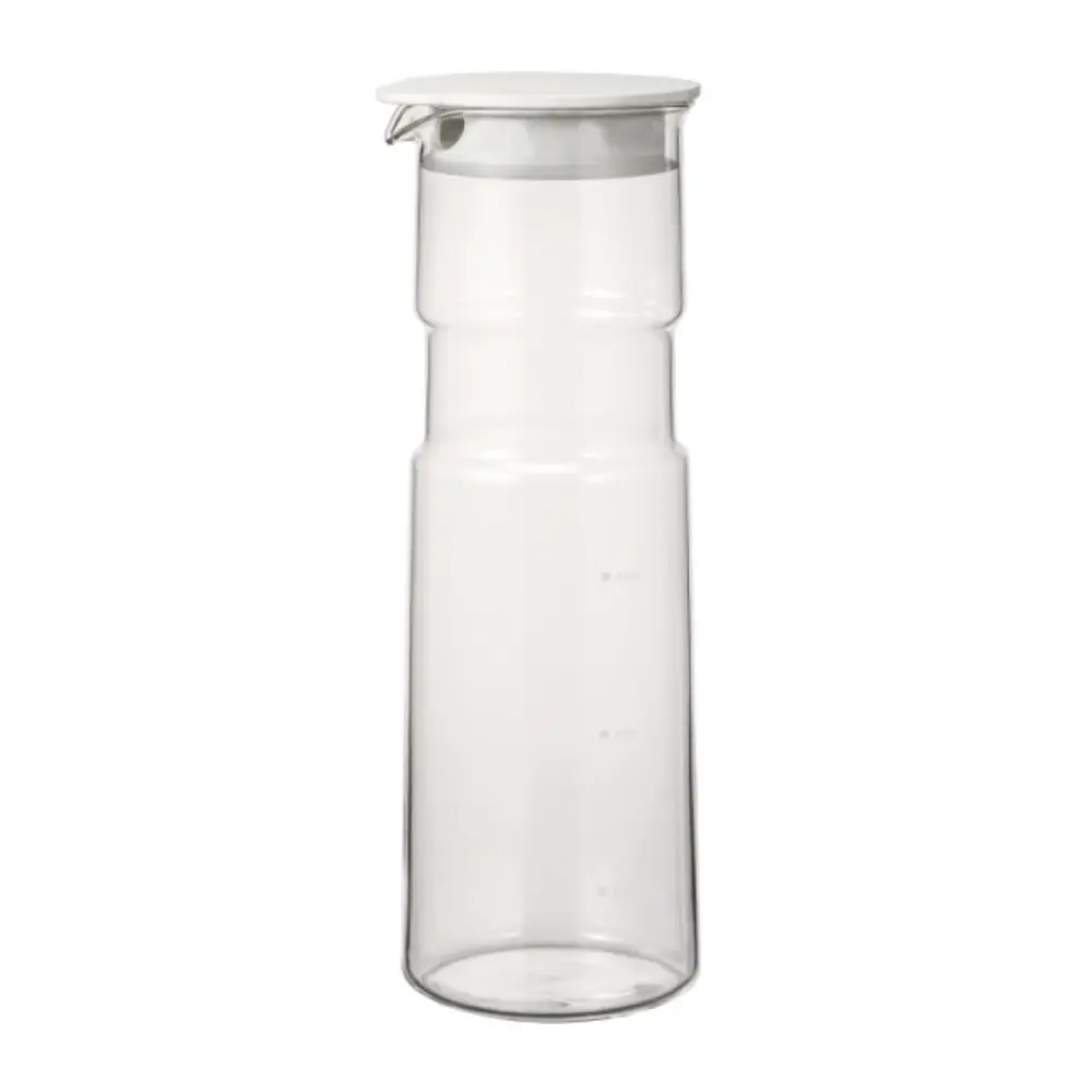 Bình Thủy Tinh Nắp Trắng, Glass Water Pitcher, 1L, 6FP-10-W (92 x 86 x 262mm) - HARIO