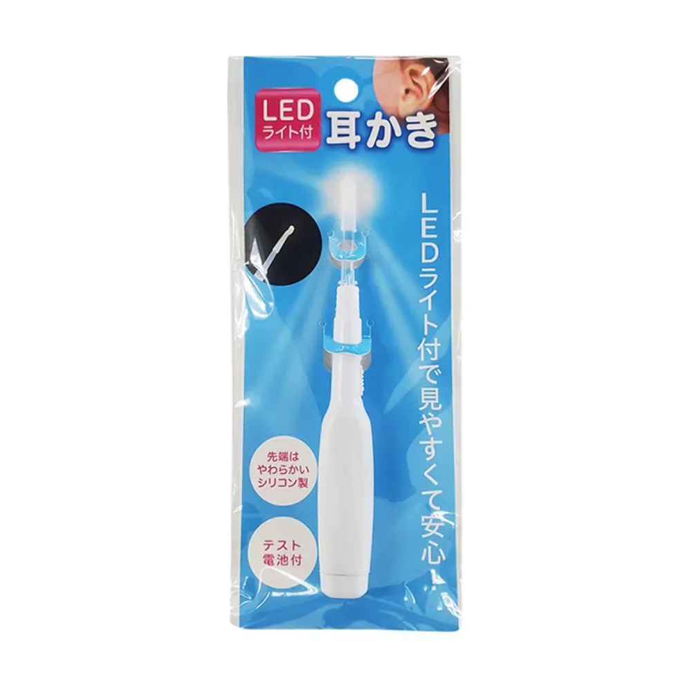 Dụng Cụ Ngoáy Tai Có Đèn Led, Silicone Ear Pick with LED Light (13 x 1.7cm) - MOTOBAYASHI