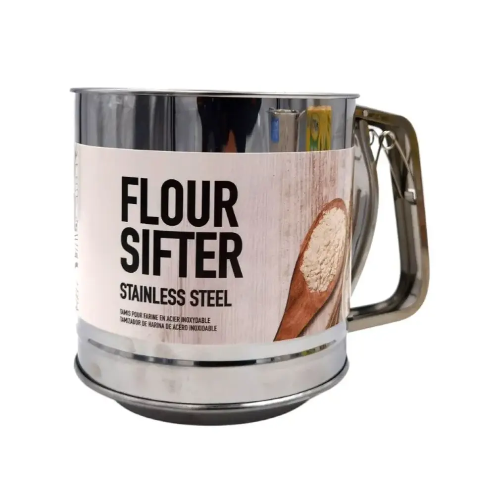 Ly Rây Bột Sắt, Stainless Steel Flour Sifter (18.5 x 12.5 x 13cm) - UNCLE BILLS