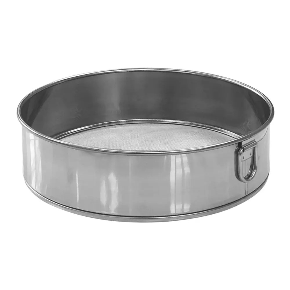 Sàn Rây Bột Tròn Bằng Thép Không Gỉ, Stainless Steel Flour Sifter, Round (20 x 20 x 5cm) - UNCLE BILLS
