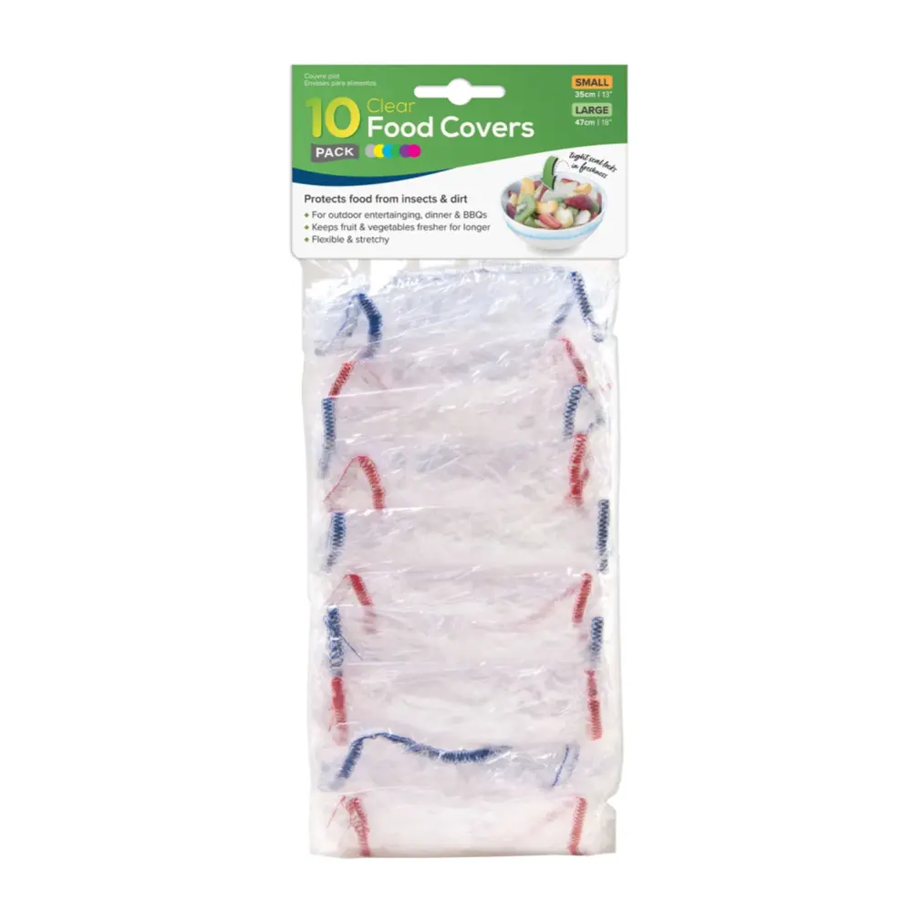 Bọc Trùm Thức Ăn, Clear Food Covers, 10 Cái, 2 Sizes (23cm, 47cm) - UNCLE BILLS