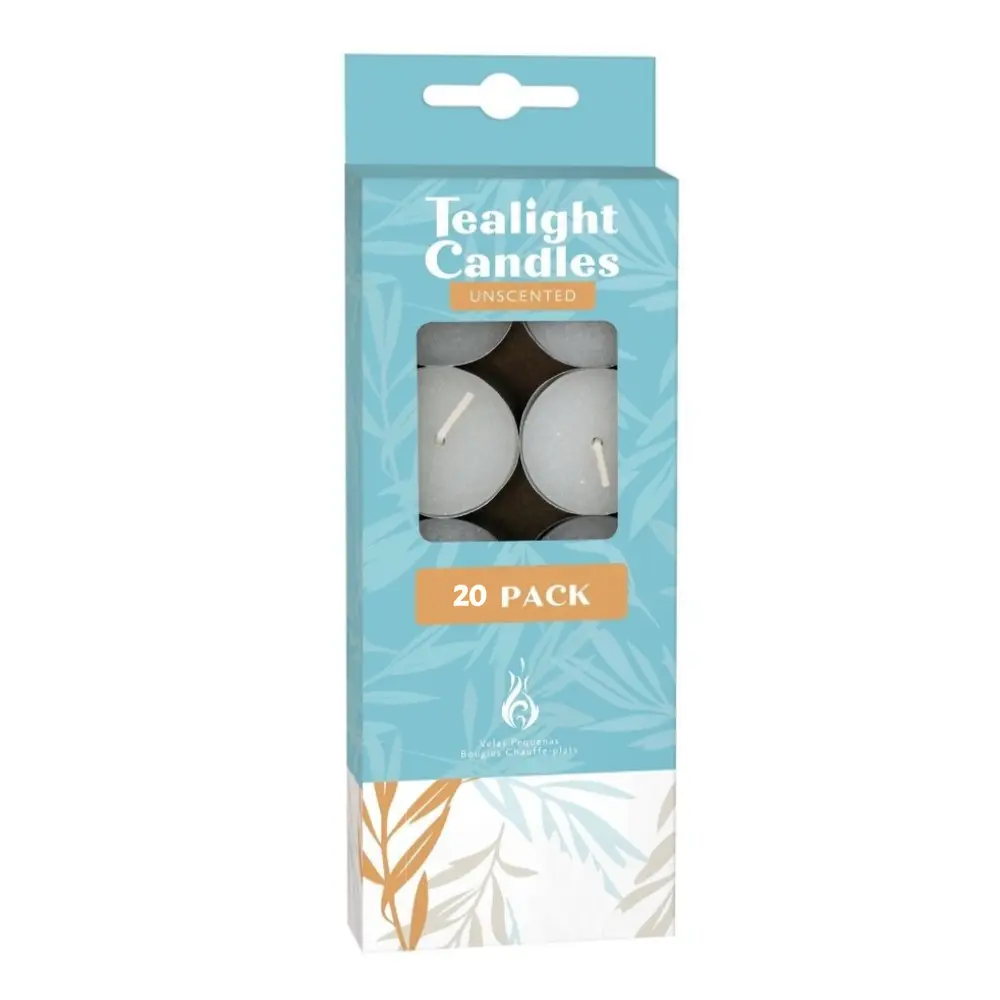 Nến Tròn Không Mùi, Tealight Candles, Unscented, 20 Cái (280g) - UNCLE BILLS